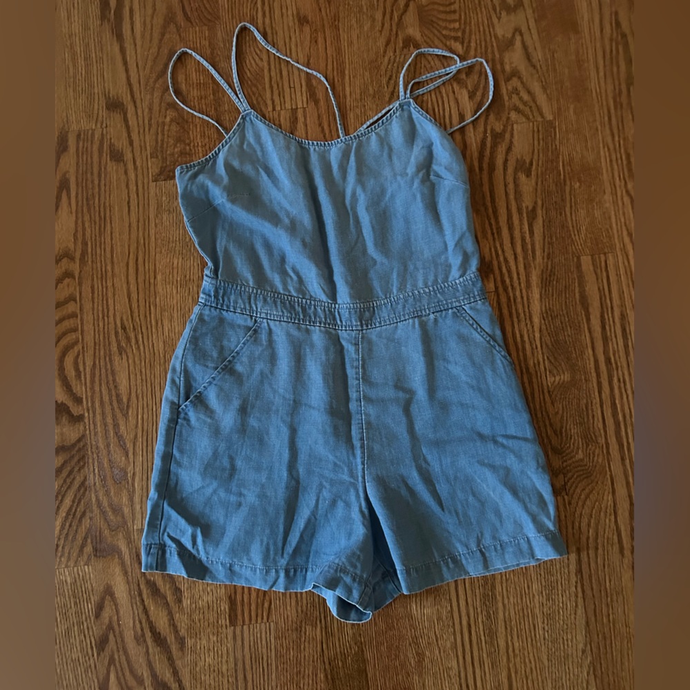 LOFT  chambray romper